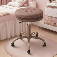 Lamb Velvet Swivel Bar Stool with Backrest and Wheels for Salon, Dental, and Beauty Use