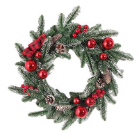 Christmas PE Rattan Wreath and Hanging Tree Decorations for Doors and Shopfronts