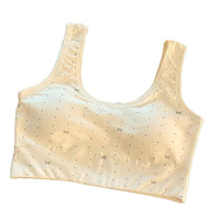 Girls' Cotton Wireless Training Bra with Fixed Cups
