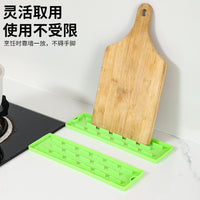 Narrow Seam Pot Lid Storage Mat Household Multi-functional Countertop Placement Mat Non-slip Draining Stove Spatula Kitchen Rack