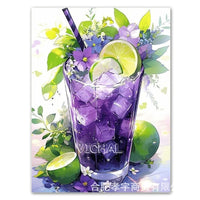 DIY Fruit Cup Diamond Painting Kit Full Drill Embroidery Cross Stitch Home Decor Gift