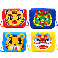 Tiger Year Non-Woven Fabric DIY Craft Kit for Kids, Chinese New Year Educational Toy for Kindergarten