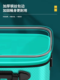 Portable Live Fish Bucket with Oxygen Pump for Outdoor Fishing