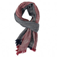 Men's Striped Lightweight Scarf for Spring/Summer - Casual Color Block Design