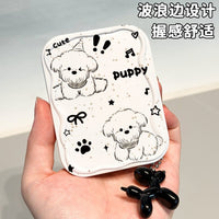 Portable Foldable Makeup Mirror with Comb Set and Charm