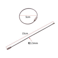 Steel Wire Rope Keychain Loop with PVC Coating for Luggage Tags and Key Rings