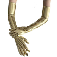 Women's Extra Long Patent Leather Opera Gloves for Cosplay & Costumes