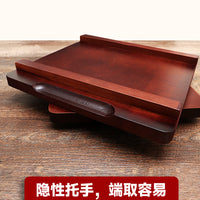 Rubberwood Heat Resistant Trivet for Pots and Pans, Wooden Tray for Teapots and Griddles