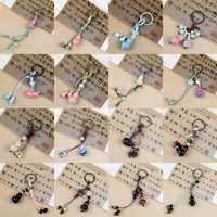 Jingdezhen Ceramic Gourd Keychain Ethnic Style Woven Bag Charm