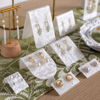 Acrylic Cloud Pattern Earring & Necklace Display Stand with Tray