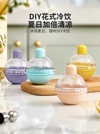 Ice Ball Mold for Whiskey, Round Ice Cube Tray, Food-Grade Silicone Ice Maker for Home Use