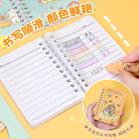 Cartoon Stationery Set for Students - Ballpoint Pen & Notebook Gift Box (3-Piece Set)