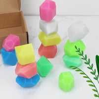 Luminous Stackable Pebbles for Aquariums & Gardens - Glow-in-the-Dark Decorative Stones