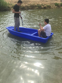 2.8m Inflatable Fishing Boat with Double Layer Hull, Thickened Plastic, Single Person