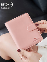 RFID Blocking Travel Passport Holder Wallet - Multi-functional Document Organizer