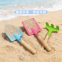 Kids' Beach Garden Tool Set - Pointed Shovel, Flat Shovel, and Rake for Sand and Soil Play