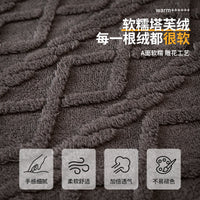 Thickened Flannel Fleece Blanket for Sofa Bed Office Nap Shawl Winter Warm Multi-functional Throw