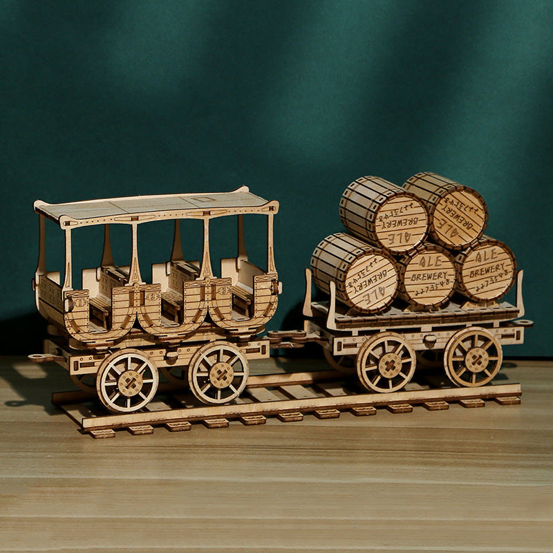Adult 3D Wooden Puzzle - Wine Transport Truck Model Kit