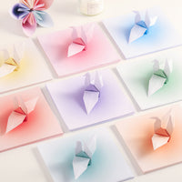 Gradient Blush Handmade Origami Paper Cranes Square Folding Paper Craft Kit