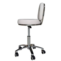 Adjustable Swivel Salon Stool with Backrest and Explosion-Proof Wheels for Beauty Technicians