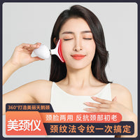 EMS Microcurrent Facial Massager with LED Light Therapy for Face and Neck