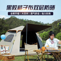 Original Wolf Pop-Up Camping Tent with Aluminum Poles, UV Protection, and Rainproof Design for Outdoor Adventures