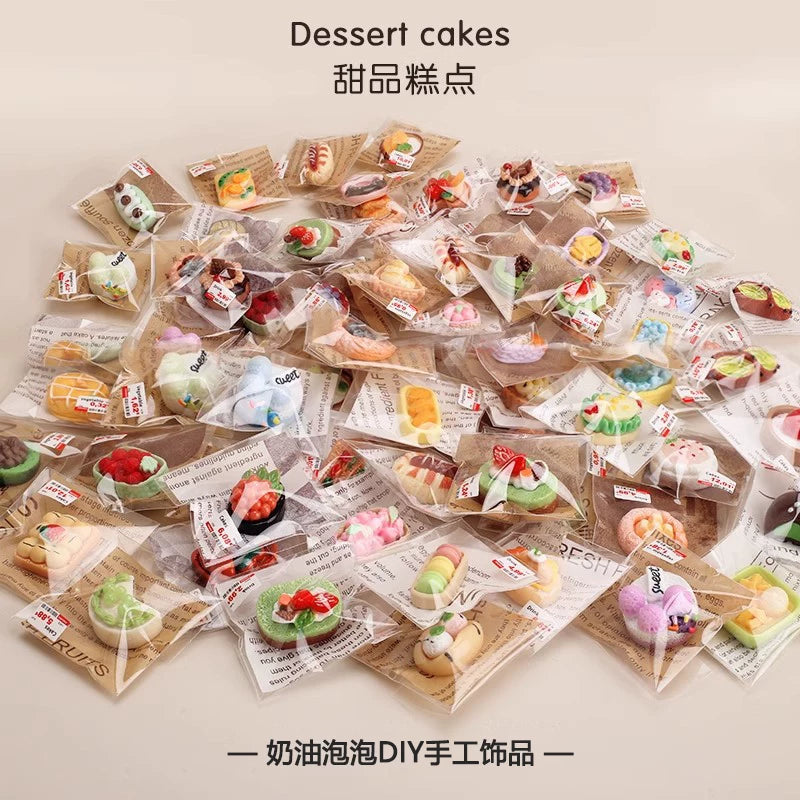 Miniature Simulation Bread Cake Dessert Food Model Toy for Kids