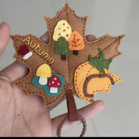 DIY Felt Autumn Leaf Keychain & Bag Charm Kit