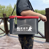 Multifunctional Thickened EVA Foldable Live Fish Bucket Single Shoulder Fishing Box Fishing Tackle Supplies