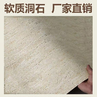 Travertine 3D Printed Flexible Stone Slabs for Wall Decor