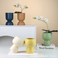 Creative Ceramic Orchid Planter Pot with Drainage and Optional Saucer for Indoor Plants