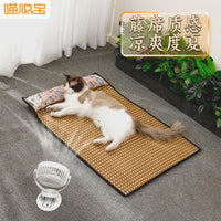 Pet Cooling Mat for Dogs and Cats, Summer Breathable Ice Silk Pad, Universal for All Seasons, Small to Medium Pets