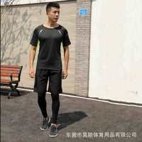Men's Quick Dry Compression Shorts Set for Running, Basketball, Gym Workout, High Elastic Training Base Layer