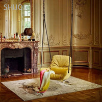 Modern Minimalist Art Hanging Chair for Home Balcony Indoor Swing Basket Single Villa Showroom Designer Hanging Chair