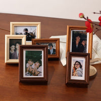 Mini Solid Wood Photo Frame for 3, 4, 5 Inch Pictures - Desktop Display