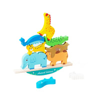 Wooden Animal Stacking Balance Game for Kids, Educational Building Blocks Toy