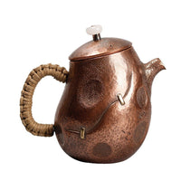 Handmade 260ml Uncoated Copper Teapot for Gongfu Tea Ceremony
