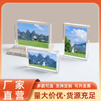Acrylic Magnetic Photo Frame Double-Sided Transparent Display Stand
