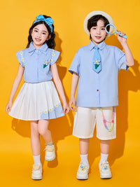 Kids' Performance Cheerleading Uniform Set for School Sports Day and Chorus