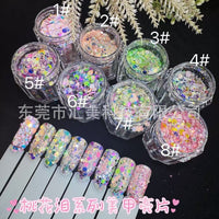 Peach Blossom Tear Series Nail Art Glitter Flakes for DIY Crafts