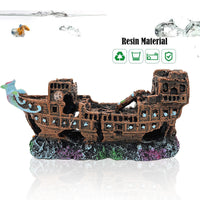 Large Phoenix Ship Aquarium Ornament, Waterproof Resin Fish Tank Decoration