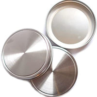 304 Stainless Steel Mason Jar Lids with Leak-Proof Silicone Gaskets for Regular and Wide Mouth Jars