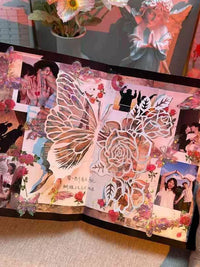 DIY Hollow Butterfly 3D Book Material Kit with NFC Recording for Anniversaries and Gifts
