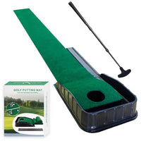 Golf Putting Trainer with Single Hole Practice Mat Indoor Training Aid