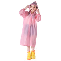 Kids Disposable Rain Poncho with Backpack Slot, Portable Raincoat for Boys and Girls