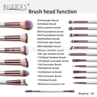 31-Piece Professional Makeup Brush Set with Portable Storage Bag and Beauty Blender