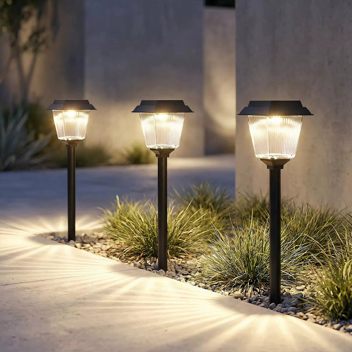 Solar Powered LED Garden Landscape Lights Outdoor Waterproof Ground Plug Lamp for Yard Patio Pathway Decoration