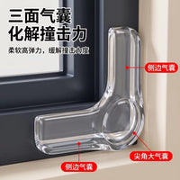 Window Corner Protectors, Airbag Design, Transparent Anti-Collision Safety Guards for Aluminum Windows