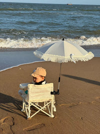 Kids' Portable Folding Outdoor Chair with Optional Sun Umbrella for Camping, Beach & Travel