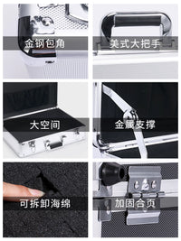 Portable Aluminum Alloy Tool Case with Lock, Document and Equipment Storage Box